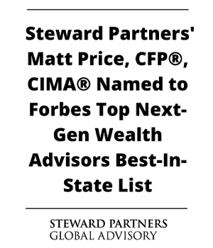 Steward Partners' Matt Price, CFP®, CIMA® Named to Forbes Top Next-Gen Wealth Advisors Best-In-State List